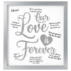 "Our Love is Forever" Wedding Guest Signature Frame