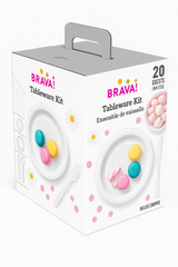 Frosty White Tableware Kit for 20 Guests