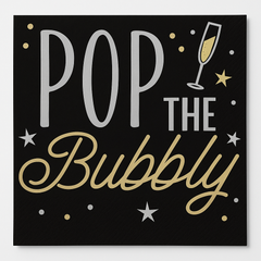 Pop the Bubbly New Year's Eve Beverage Napkins - 5 In. X 5 In.
