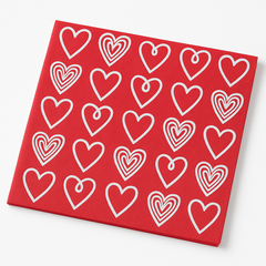 Happy Valentine's Day Beverage Napkins - 2-Ply - 5 In. X 5 In.