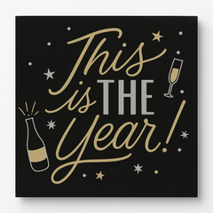 "This Is The Year" New Year's Eve Luncheon Napkins - 6.5 In. X 6.5 In.