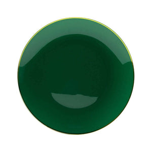 10 In. Classic Green Design Plastic Plates | 120 Count