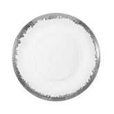 10 In. Silver Scratched Design Plastic Plates | 10 Count