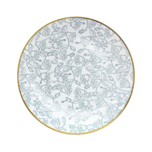 10 In. Roses Design Plastic Plates | 10 Count