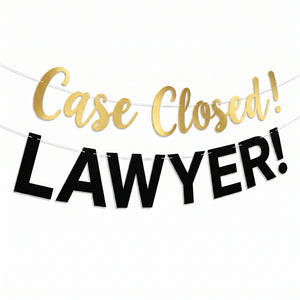 "Case Closed!" Law School Graduation Banner