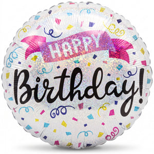 Vibrant Happy Birthday Foil Balloon - 18 Inch