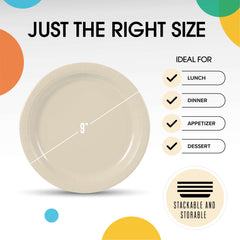 9 In. Ivory Paper Plates - 50 Ct.
