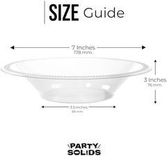 12 Oz. Clear Plastic Bowls | 100 Count