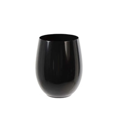 12 Oz. Black Stemless Wine Glasses | 6 Count