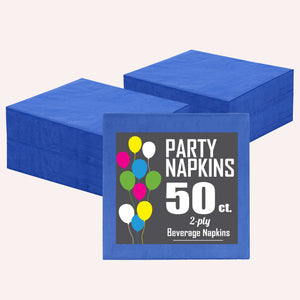 Dark Blue Beverage Napkins | 4.75 in. X 4.75 in. | 1800 Count
