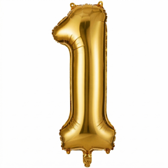 Gold Number 1 Foil Balloon - 18 In.