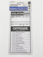 Halloween Violation Ticket Costume Props