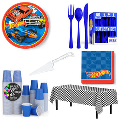 106 Pcs Hot Wheels Base Birthday Party Kit - For 8 Guests