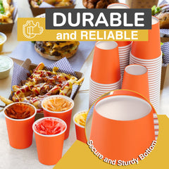 12 Oz. Orange Paper Cups | 20 Count