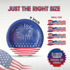 7" Starburst Paper Plates - 20 Ct.