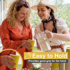 12 Oz. Yellow Paper Cups | 20 Count