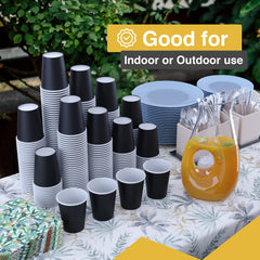 12 Oz. Black Paper Cups | 20 Count