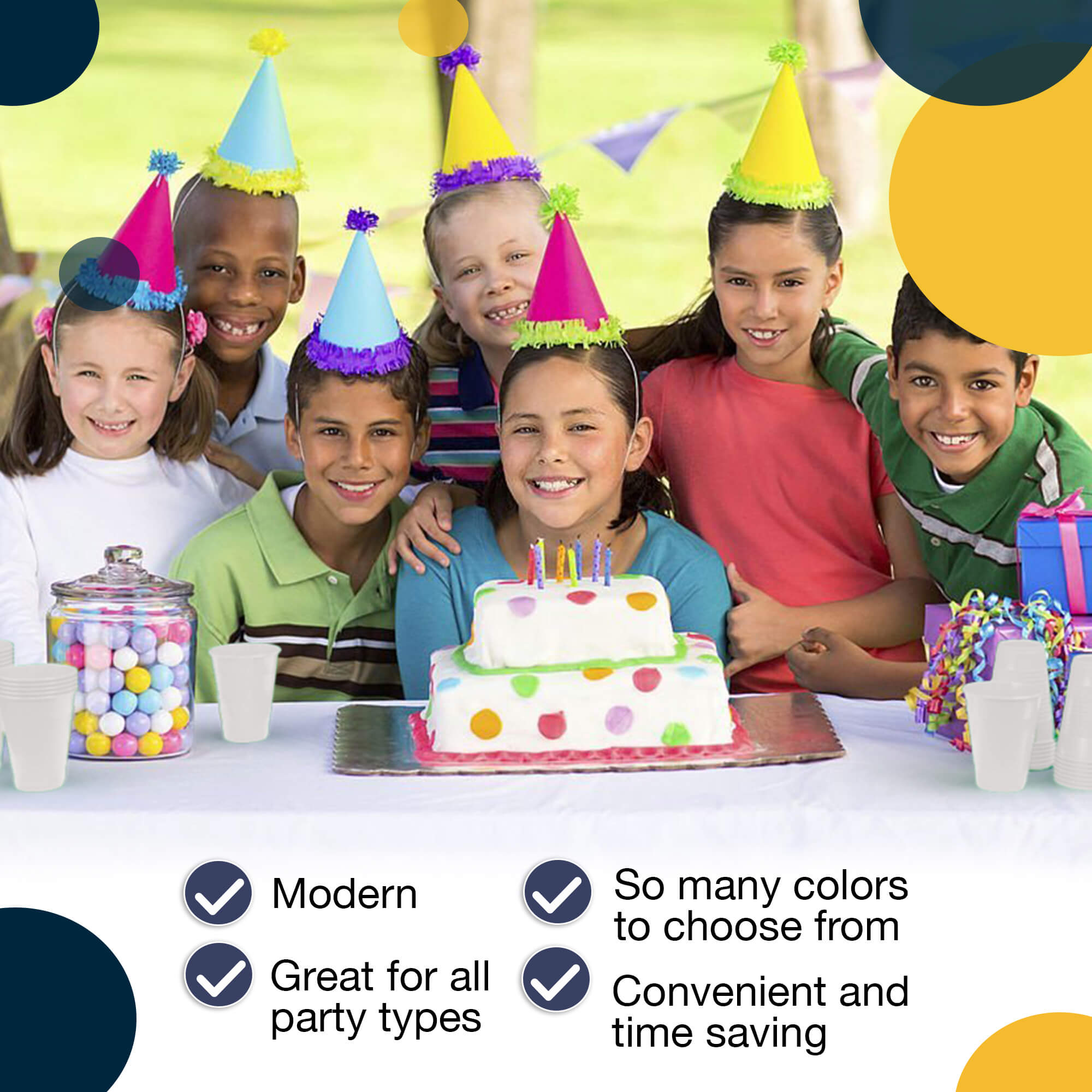 12 Oz. White Plastic Cups | 50 Count