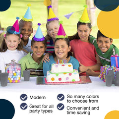 12 Oz. Silver Plastic Cups | 16 Count