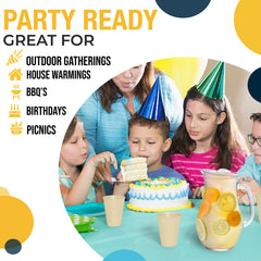 12 Oz. Ivory Plastic Cups | 16 Count