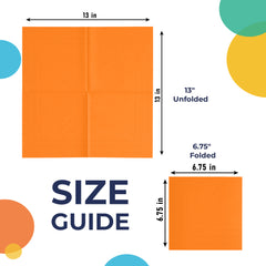 Orange Luncheon Napkins | 100 Count