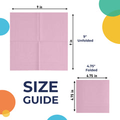 Pink Beverage Napkins | 100 Count