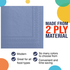 Silver Luncheon Napkins | 100 Count