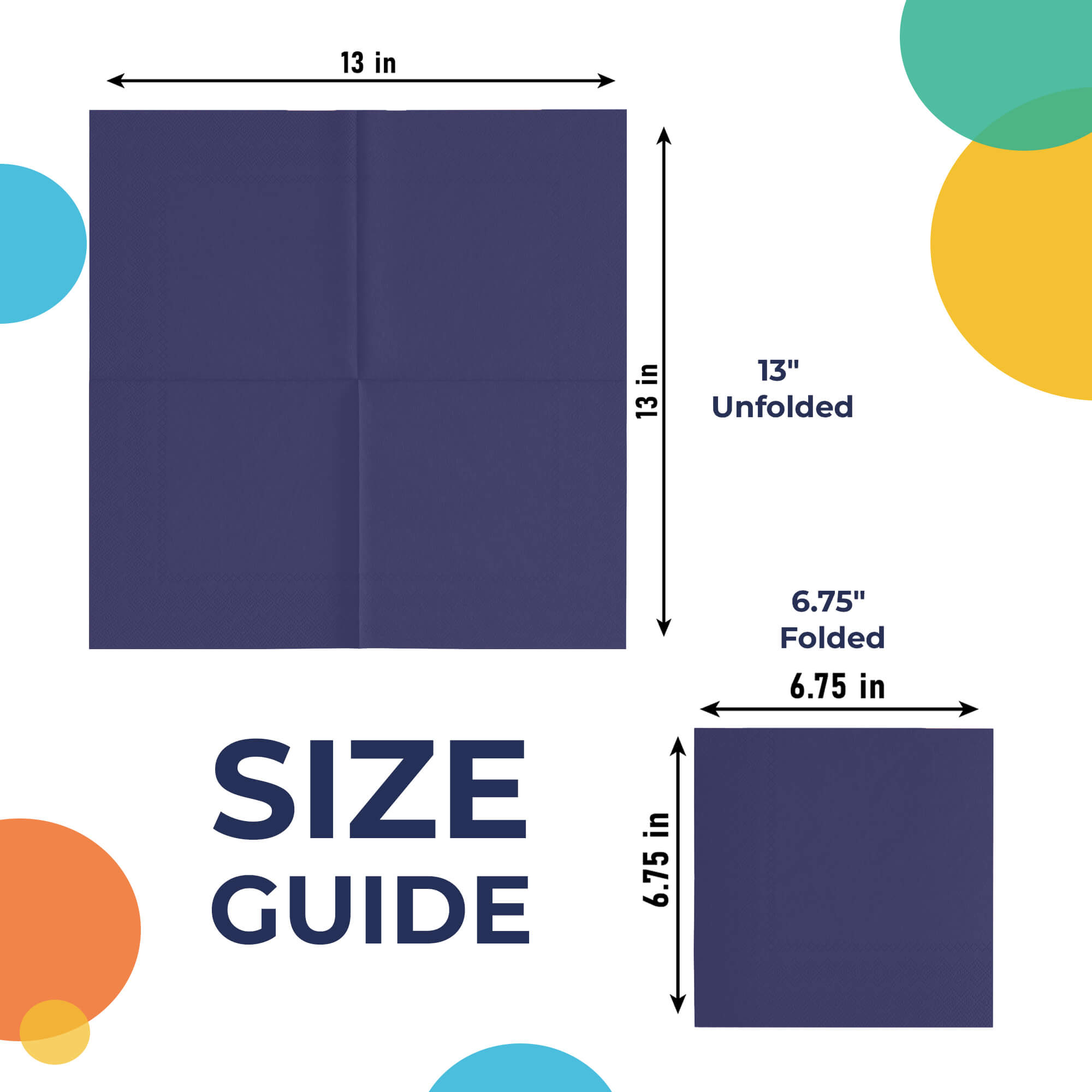 Navy Luncheon Napkins | 50 Count