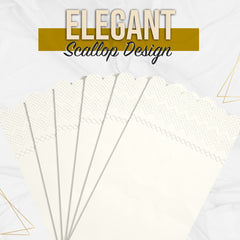 3 Ply Ivory Scalloped Napkins - 20 Ct.