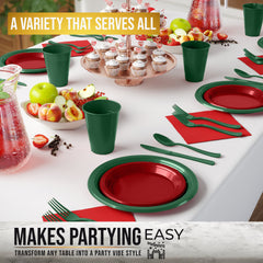 350 Pcs Holiday Disposable Tableware Set