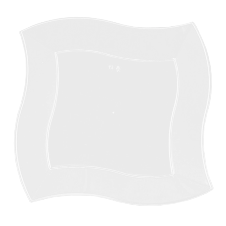 9 In. Clear Wavy Plates | 10 Count