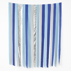 Blue and Silver Streamer Backdrop Kit