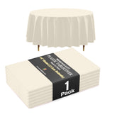 Premium 60" Round Ivory Table Cover