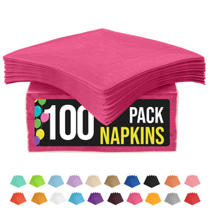 Cerise Luncheon Napkins - 6.75 in. | 100 Count
