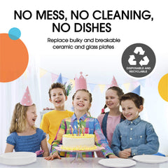 10 In. White Plastic Plates | 50 Count