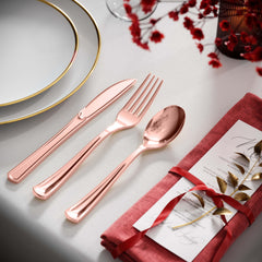 Exquisite Classic Rose Gold Plastic Spoons - 8.3 in. | 120 Count