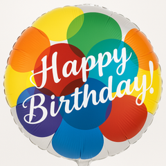 Colorful Birthday Celebration Foil Balloon - 18 Inch