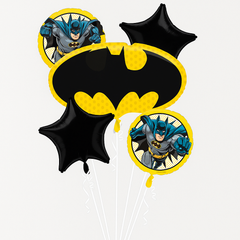 Dynamic Batman Foil Balloon Bouquet - 5 Piece Set