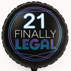 "Finally 21" Milestone Birthday Foil Balloon