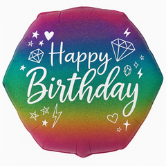Sparkle and Shine Happy Birthday Foil Balloon