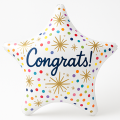 Sparkling Congrats Star Foil Balloon