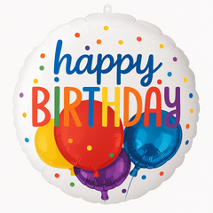 Vibrant Rainbow Foil Birthday Balloon