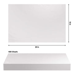 White Tissue Paper 15 In. x 20 In. | 480 Sheets