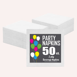 White Beverage Napkins | 4.75 in. X 4.75 in. | 1800 Count