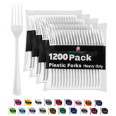 Heavy Duty White Plastic Forks | Case of 1200