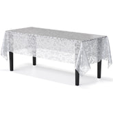 White Lace Plastic Table Cover
