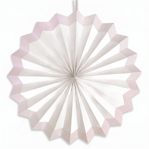 Elegant White Paper Parasol Fan Decoration