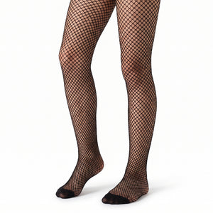Kids' Black Fishnet Tights - S/M