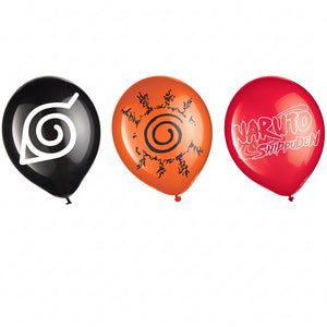 Naruto Shippuden Themed 12" Latex Balloons - Set of 6