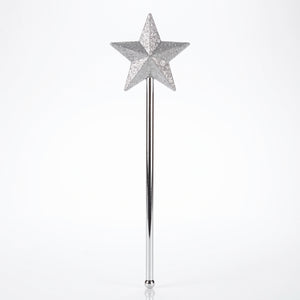 Silver Glitter Angel Star Wand - 15-inch Costume Accessory